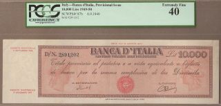 Italy: 10000 Lire Banknote,  (xf Pcgs40),  P - 87b,  06.  09.  1949,
