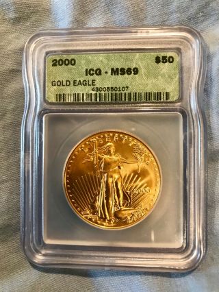 2000 $50 Gold Coin Liberty American Eagle Gold 1 One Ounce Oz