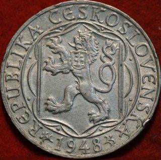 1948 Czechoslovakia 100 Korun Silver Foreign Coin