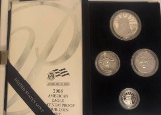 2008 - W 4 - Coin Proof Platinum American Eagle Set