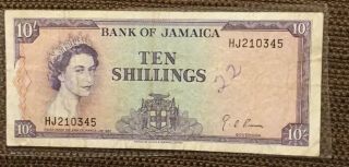 Jamaica 10 Shillings 1960