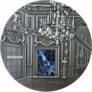 2018 3 Oz Silver Fiji $10 War Room Versailles Masterpieces In Stone Coin.