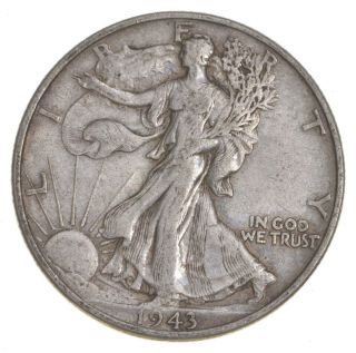 Xf,  1943 Walking Liberty 90 Silver Us Half Dollar - Coin 537