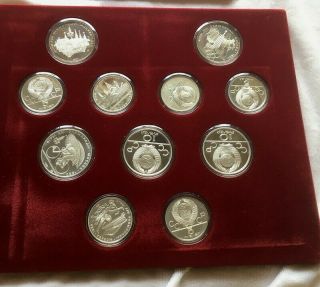 1980 MOSCOW OLYMPIC 28 silver coin PROOF SET 2
