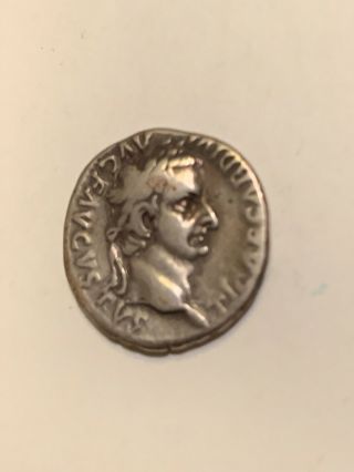 Tiberius AR Denarius Silver Roman Coin 17 - 37 AD 3
