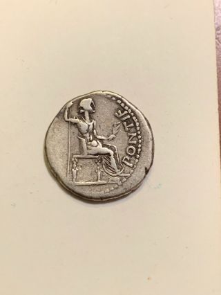 Tiberius AR Denarius Silver Roman Coin 17 - 37 AD 4