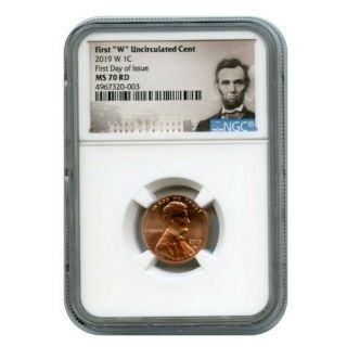 2019 W 1c Lincoln Cent Uncirculated Ngc Ms70 Rd First Day Of Issue 4967320 - 003