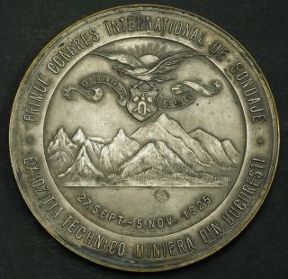 1925,  Kingdom Of Romania.  " 1st International Mining Congress & Exhibition " Medal