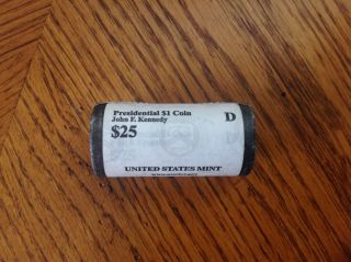 2015 - D Presidential Dollar John F.  Kennedy Coin - Uncirculated Roll Of 25