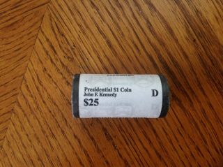 2015 - D Presidential Dollar John F.  Kennedy Coin - Uncirculated Roll of 25 2