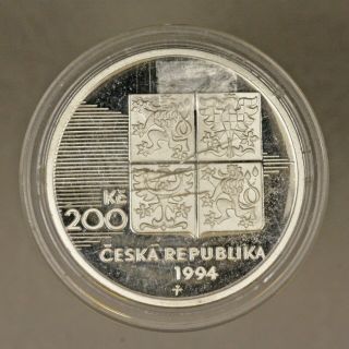 Czech Republic 1994 200 Korun Proof In Capsule