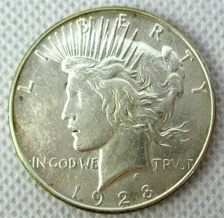 1928 - S Peace Silver Dollar $1 United States Coin