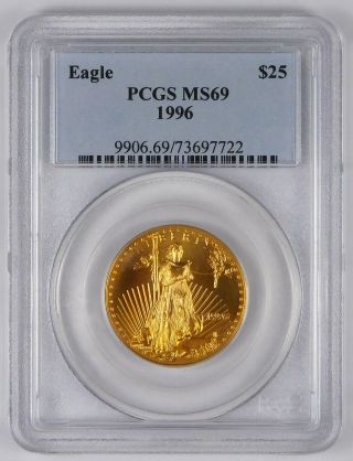 1996 $25 American Gold Eagle - Pcgs Ms 69