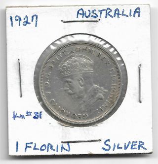 Australia (3) 1 Florin,  1927,  1943,  1951 - All Silver