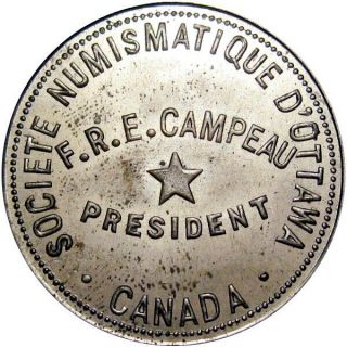 1891 Ottawa Canada Paquet Campeau Numismatic Token Breton 825