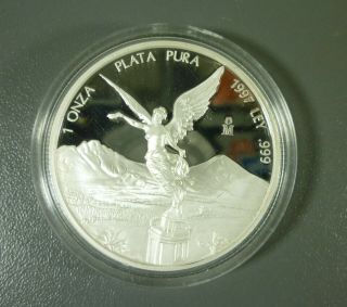 1997 Mexico Onza Libertad 1 Oz.  999 Silver Proof