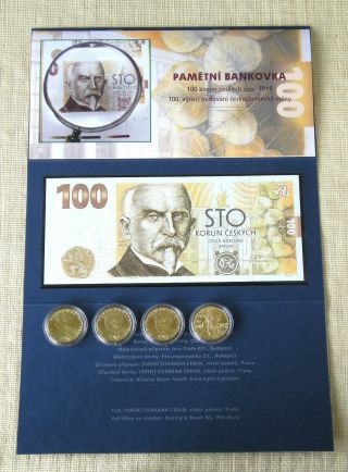 100 Korun 2019 - Alois Rasin - First Czech Commemorative Banknote,  Unc