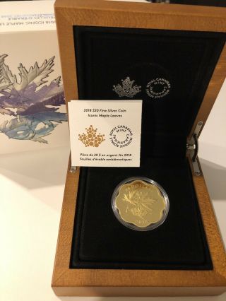 Canadian 2018 Iconic Maple Leaves $20 Silver Coin