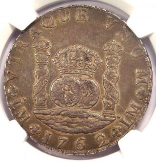 1762 - Lm Jm Peru 8 Reales Coin (8r) Pillar Dollar Coin - Certified Ngc Au Details