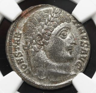 Constantine I Ae Follis,  Ad 307 - 337,  Campgates,  Ngc Ch Au,  Silvering