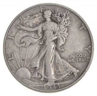 Xf,  1943 Walking Liberty 90 Silver Us Half Dollar - Coin 517