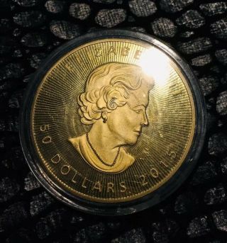 2015 50 Dollar 1 Oz.  9999 Fine Gold Canadian Maple Coin