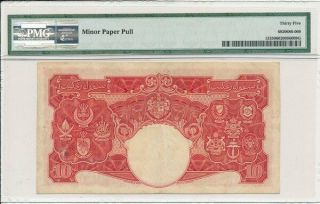 Board of Comm.  of Currency Malaya $10 1941 PMG 35 2