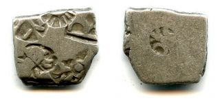 Ancient Silver Punchmarked Drachm,  Mauryan Empire,  Ca.  3rd Century Bc,  India