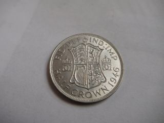 British George V1 1946 Silver Half Crown Not Far Off Uncirculated Coin
