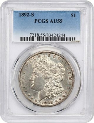 1892 - S $1 Pcgs Au55 - Key Date Morgan Dollar - Morgan Silver Dollar