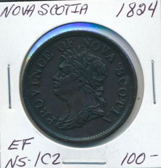 Nova Scotia One Penny Token Ns - 1c2 1824 - Ef