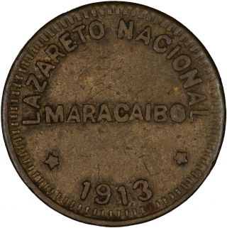 Venezuela 1913 1/8 Bolivar Token,  Lazareto Leper Colony