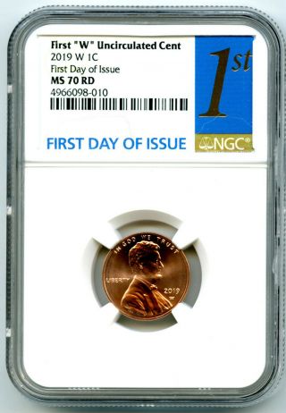 2019 W Lincoln Penny Ngc Ms70 Rd First Day Issue Uncirculated Cent 4966098 - 010