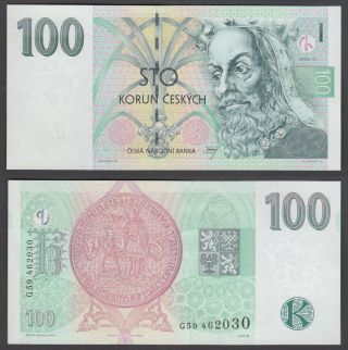 Czech Republic 100 Korun 1997 Unc Crisp Banknote Km 18