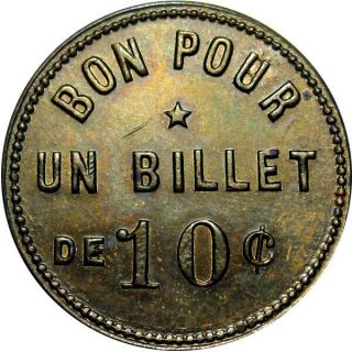 1892 Ottawa Canada Good For Token Grand Bazar Breton 829 Only 33 Struck In Brass 2