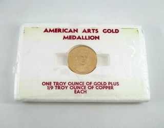 1980 United States 1 Oz Gold Grant Wood American Arts Medallion Coin Grade Bu