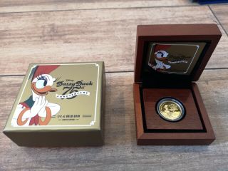 Disney 1/4 Oz Gold Coin - Daisy Duck 75th Anniversary Mintage Only 1000 Rare