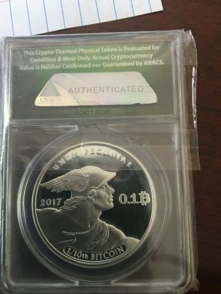 2017 Titan 1/10th Bitcoin One Oz 999 Silver Funded Loaded Like Casascius Lealana