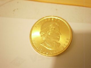 One Oz 9999 Pure Canadian Gold Coin 2015 Uncirculated
