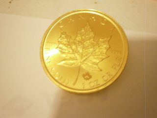 One oz 9999 pure Canadian gold coin 2015 Uncirculated 2