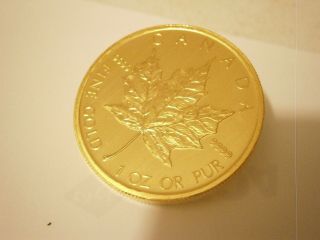 One oz 9999 pure Canadian gold coin 2015 Uncirculated 5