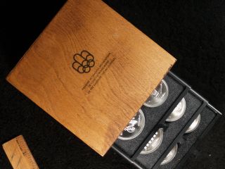 Canada Co - Sponsor 1976 Montreal Olympics Set - 28 Coins In Wood Box W/coa