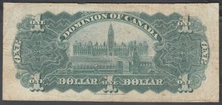 1898 DOMINION OF CANADA 1 DOLLAR BANK NOTE 2