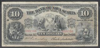 1919 Bank Of Nova Scotia 10 Dollars Bank Note