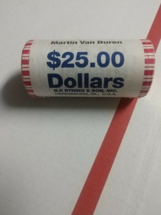 2008 Martin Van Buren " Bank Wrapped Dollar 25 Coin Roll