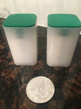 40 (2 Tubes) Of 2012 Silver Eagles