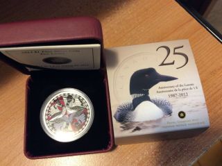 1987 - 2012 Anniversary Of The Loonie Fine Silver Two Loons Issue Coin