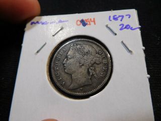 O54 British Africa Mauritius 1877 20 Cents