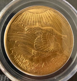 Authentic 1907 US Gold $20 Saint - Gaudens Double Eagle - PCGS MS66 4