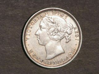 Canada - Newfoundland 1882 20 Cents Silver Xf - Au